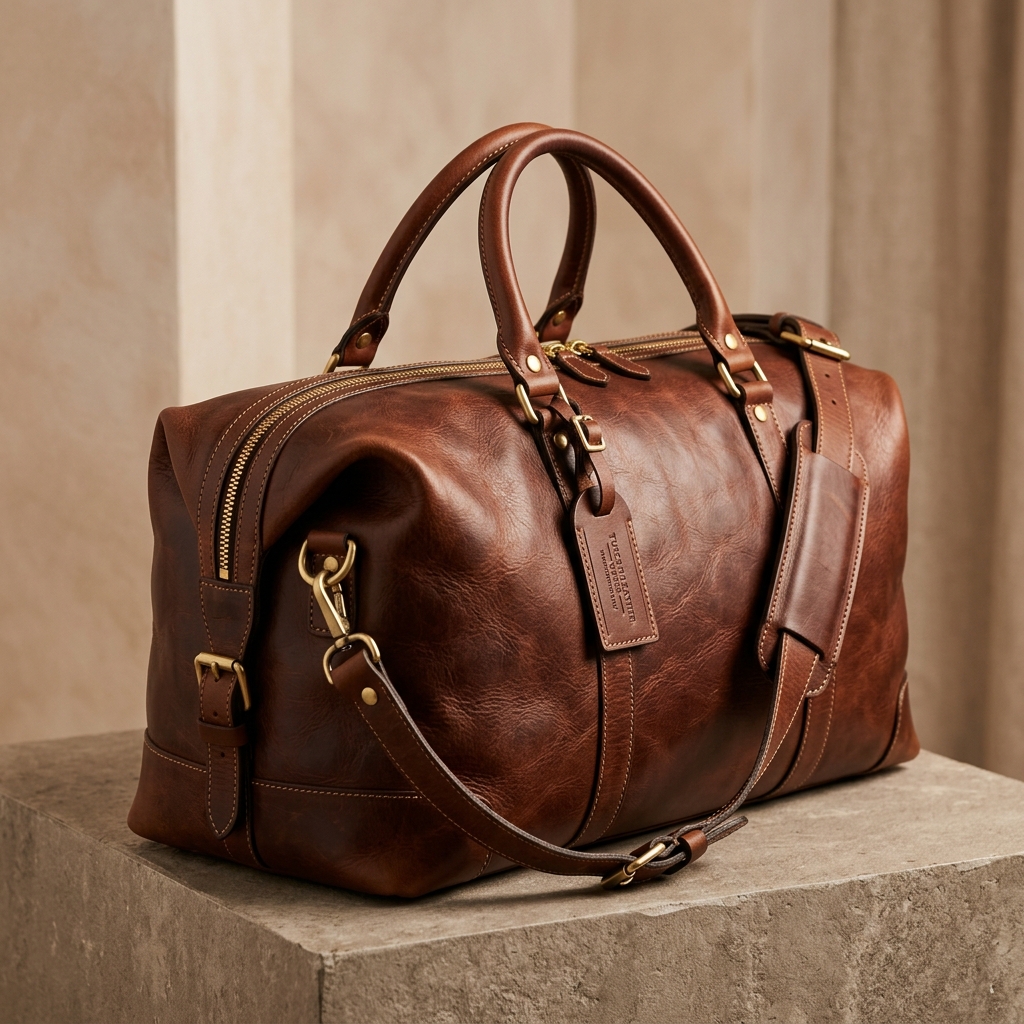 Artisan Leather Duffle Bag